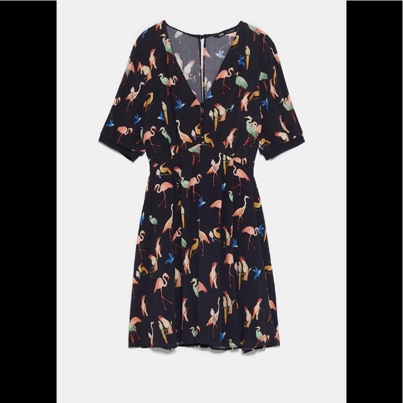 Zara bird print jumpsuit dress - Picture 4 of 4